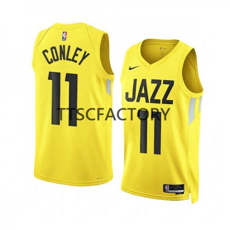 Maillot Basket Utah Jazz Mike Conley 11 Nike 2022-23 Icon Edition Jaune Swingman - Homme